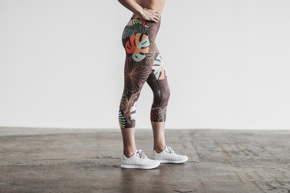 Leggings NOBULL Femme Cafe - NOBULL High-Rise Crop,France (3984-MGRFJ)